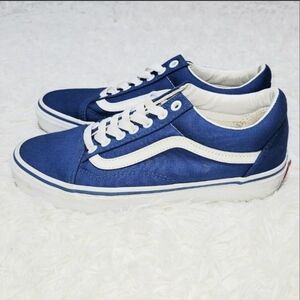 Vans "Blue & White Custom Old Skool Shoes" Women's US Size 8! ✨️